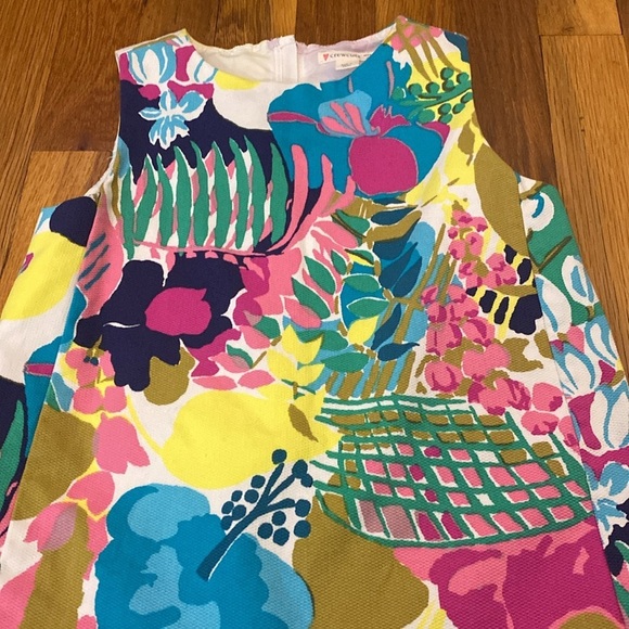 Crewcuts Girls Blue and Pink Tropical Printed Dress Size 6 - Picture 4 of 8